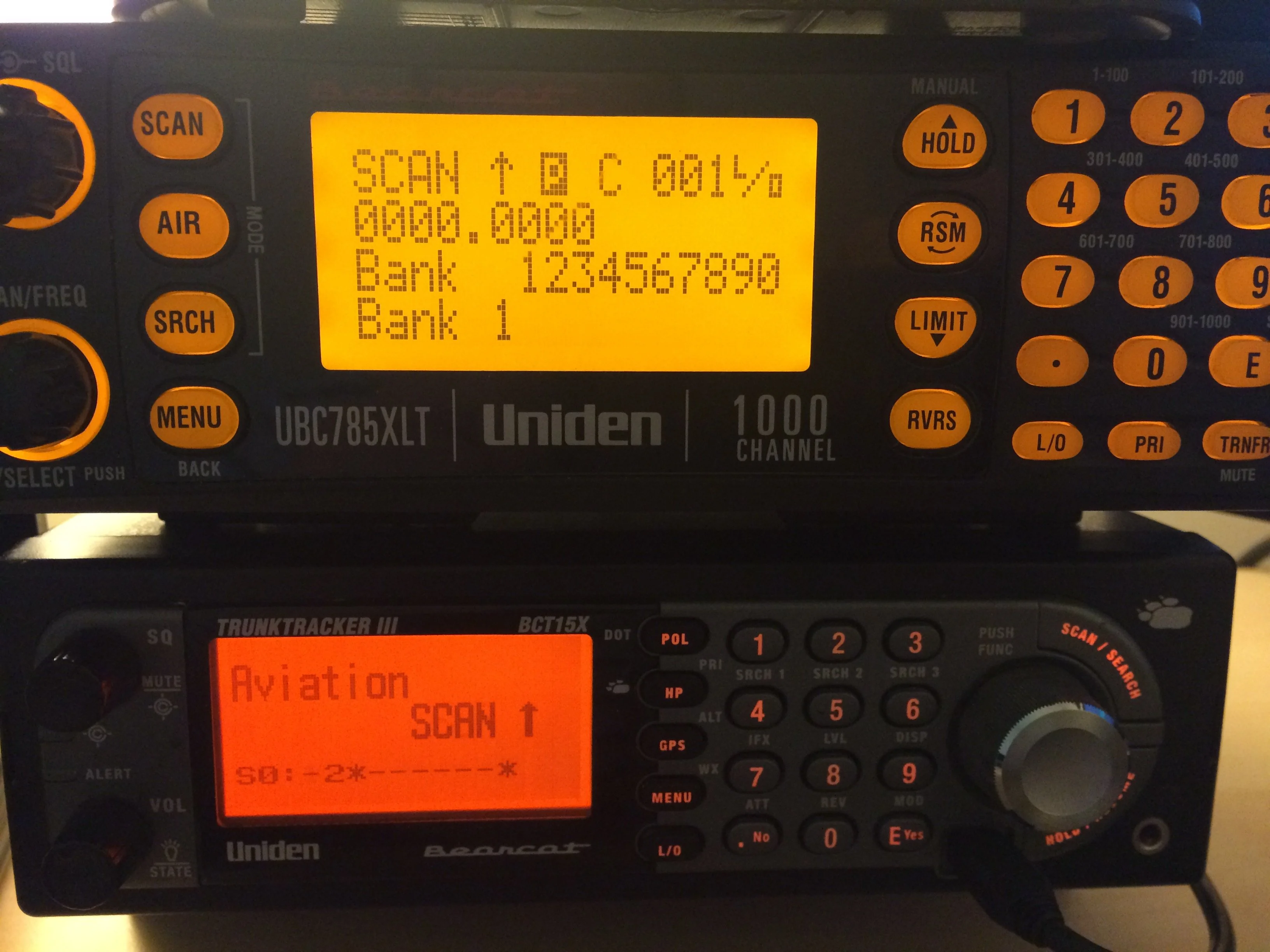 Uniden UBC785XLT and Uniden BCT15X